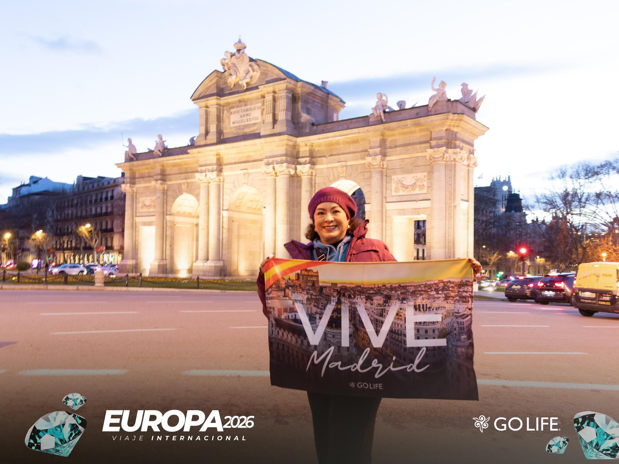 Lorena Flores en Madrid - Viaje GoLife Europa 2026